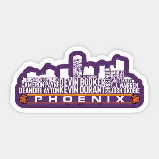 Phoenix Basketball Team 23 Player Roster, Phoenix City Skyline Sticker